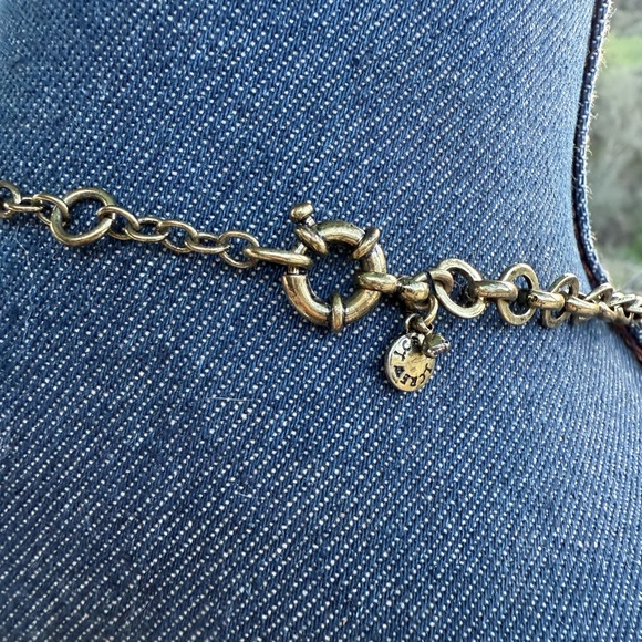 J Crew Brulee Necklace Aurora Borealis Rhinestones Sparkly Crystals Gold Tone - Picture 5 of 6